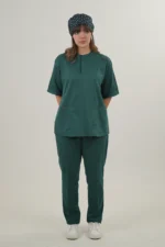 اسکراب پزشکی یقه دیپلمات اسپرت سبز سلطنتی - Image 2