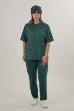 اسکراب پزشکی یقه دیپلمات اسپرت سبز سلطنتی - Image 5