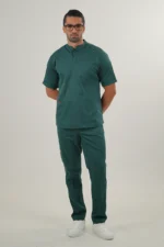 اسکراب پزشکی یقه دیپلمات اسپرت سبز سلطنتی - Image 3