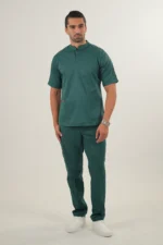 اسکراب پزشکی یقه دیپلمات اسپرت سبز سلطنتی - Image 6