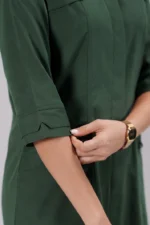 اسکراب زنانه کشی آستین سه ربع سبز یشمی - Image 2