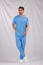 ست اسکراب یقه هفت آبی روشن