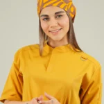کلاه جراحی طرح شکلاتی-خردلی مدل ساده