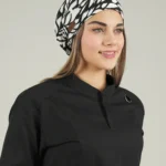 کلاه جراحی مشکی طرح گلبرگ مدل ساده