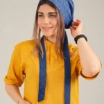 کلاه کراواتی جین کش آبی