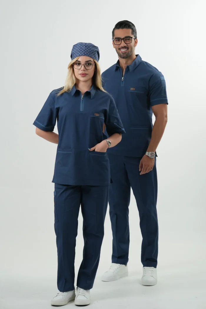 DSC00630 اسکراب پزشکی جین کش آبی - Image 1
