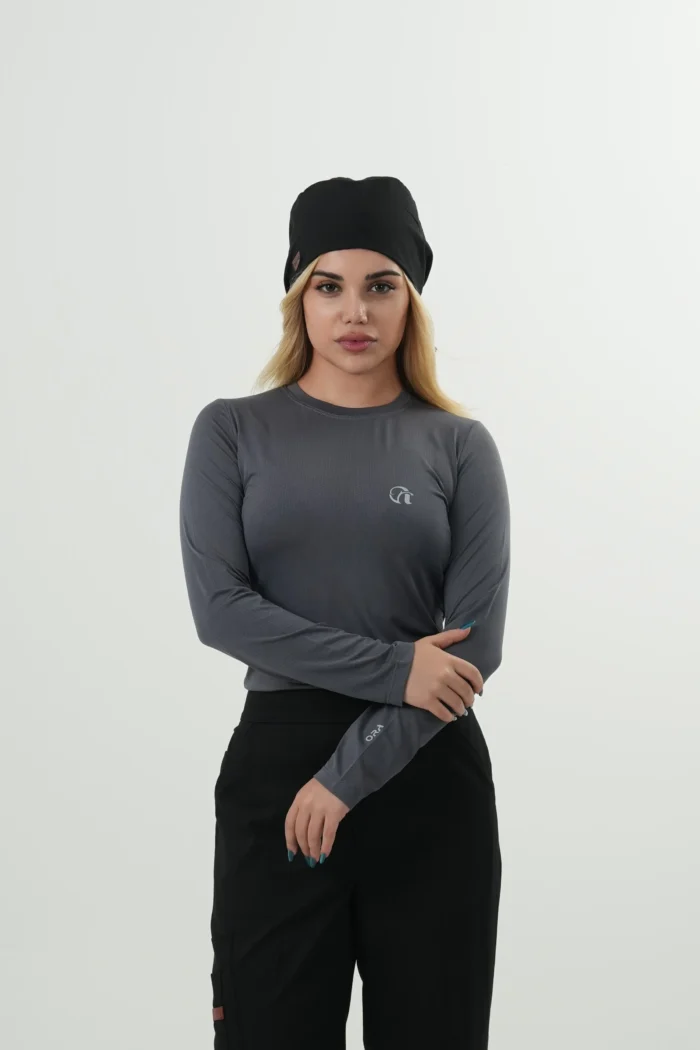 آندر اسکراب زنانه طوسی(تیشرت زیر اسکراب) - Image 4