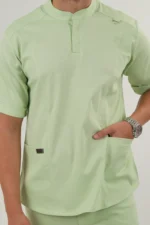 اسکراب پزشکی یقه دیپلمات اسپرت سبز ماچا - Image 6