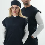 وست اسکراب پزشکی(اسکراب تاپ) یونیسکس سرمه ای