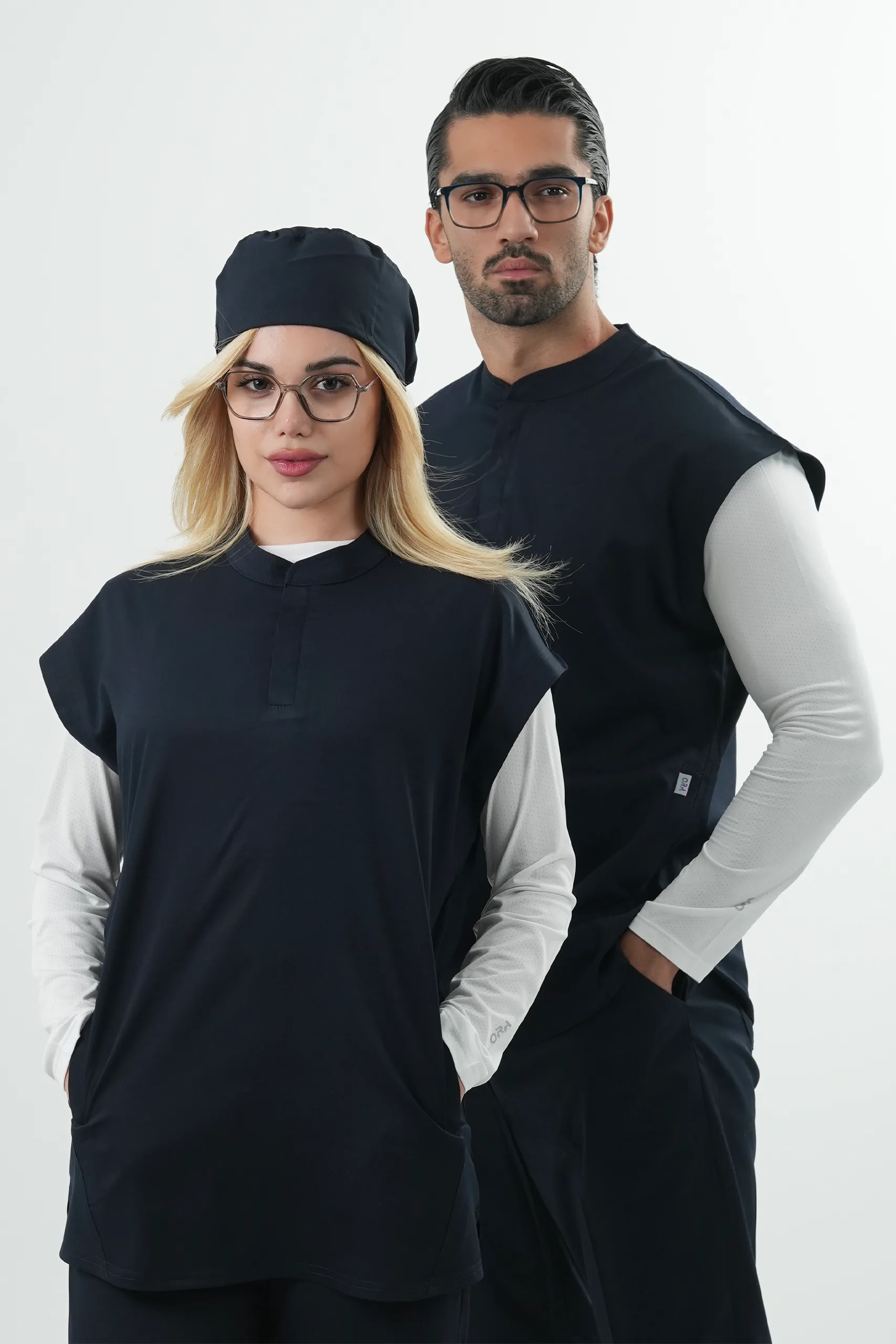وست-اسکراب-پزشکی(اسکراب-تاپ)-یونیسکس-سرمه-ای وست اسکراب پزشکی(اسکراب تاپ) یونیسکس سرمه ای