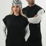وست اسکراب پزشکی(اسکراب تاپ) یونیسکس مشکی