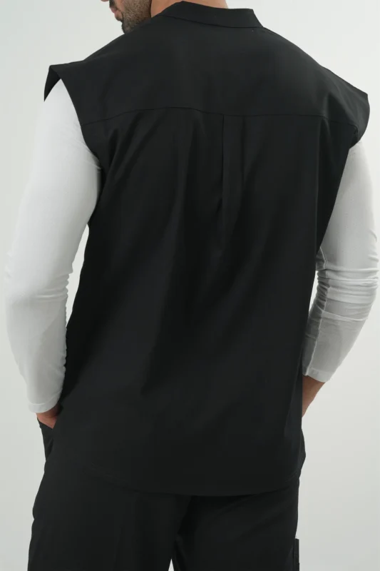 وست اسکراب پزشکی(اسکراب تاپ) یونیسکس مشکی