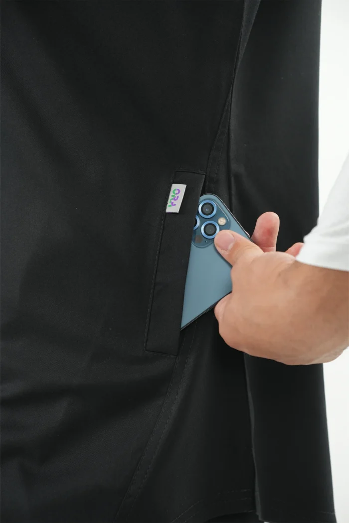 وست اسکراب پزشکی(اسکراب تاپ) یونیسکس مشکی